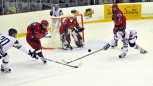 Foto: U-20 izlases hokeisti zaudē Krievijai